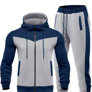 Conjunto de chándal de talla grande para hombre hecho en fábrica de alta calidad, cortavientos de nailon impermeable con cremallera, venta suave, Jogging Fleece Winter XL - Product Image 1