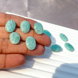 อัญมณีทรงรี10X14มม. อัญมณีทรงหลวมจากอเมซอนธรรมชาติ - Product Image 3