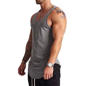 Service OEM logo personnalisé de haute qualité mode coton d'entraînement stringer musculation singlet fitness gym hommes débardeur - Product Image 2