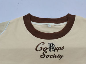 T-shirts décontractés unisexes imprimés de marque en coton, coupe oversize, blanc et noir, pour hommes, hauts à manches courtes, style streetwear tendance - Product Image 5