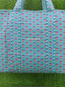 Bolso de Mano Bohemio Reversible Grande Multicolor Floral, Ecológico, Algodón Sostenible, Logotipo Personalizado, Regalo de Compras de Comestibles - Product Image 2