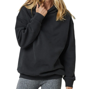 Sweat à capuche en tricot d'hiver surdimensionné pour femmes, en coton biologique, pull, polaire écologique, manches chauve-souris, sweat à capuche - Product Image 4