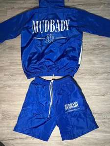 Costume de jogging en coton pour hommes, coupe ajustée, survêtement deux pièces 2023, tenue de sport personnalisée à blocs de couleurs - Product Image 2