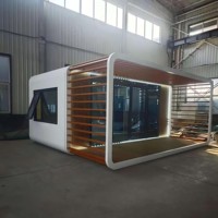 Maison préfabriquée en conteneur modulaire Apple Cabin avec balcon Personnalisation acceptable pour magasin, bureau ou usage résidentiel