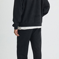 Ensemble de survêtement en molleton épais de qualité supérieure, sweat à capuche oversize et pantalon de jogging, logo personnalisé, unisexe, écologique, vêtements d'hiver, streetwear décontracté