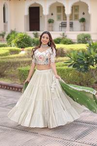 Top Selling Designer Wedding and Party Wear <b>Women</b> <b>Lehenga</b> Choli Set with Heavy Dupatta Available at Wholesale Price from India - Product Image 2