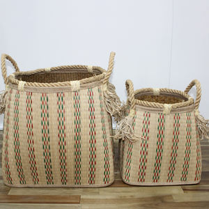 Artex Dong Thap Handmade <b>Wicker</b> Storage <b>Baskets</b> Palm Leaf Crafts Kitchen Containers and <b>Gift</b> Boxes - Product Image 4