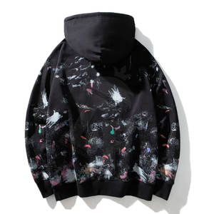 Sudadera con capucha estampada holgada para hombre de diseño único con capucha cómoda holgada de tela suave y manga larga perfecta para ropa de calle - Product Image 2