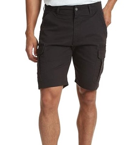 Short Cargo en sergé décontracté pour hommes, fermeture éclair en coton, ceinture élastique classique, coupe décontractée, imperméable, été - Product Image 1
