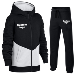 Men Winter Casual <b>Knitted</b> Fleece Hooded Tracksuit 100% Polyester Quick Dry Breathable Lightweight Gym Fitness Jogger <b>Set</b> - Product Image 1
