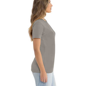 เครื่องแต่งกายระดับต่อไปสำหรับผู้หญิงเสื้อยืดคอกลม CVC พรีเมี่ยม3600แบรนด์ของคุณเองเสื้อยืดลูกเรือแขนสั้นแบบพรีเมี่ยม - Product Image 3