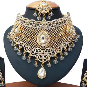 Ensemble de collier de mariée pour femmes, zircon vintage, cadeau de mariage, ensemble de bijoux de fiançailles, colliers, accessoires de mariée, vente en gros - Product Image 2