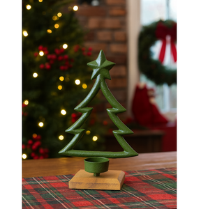 Bougeoir photophore en forme d'arbre en aluminium fait à la main résistant à la chaleur Home Office Festival Décoration de Noël - Product Image 6