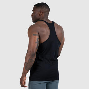 Camiseta sin mangas para hombre con logotipo personalizado de secado rápido 230 GSM de algodón sin mangas Fitness Gym Sport - Product Image 3