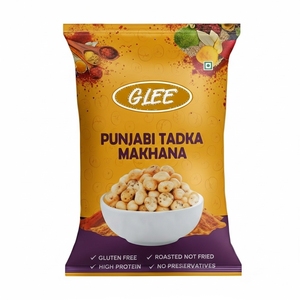 GLEE Makhana (Noix de renard) rôti, saveur Punjabi Tadka épicée, faible en gras, texture semi-molle |   Collation riche en protéines sans gluten | - Product Image 1