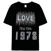 T-shirt à col roulé à manches courtes en coton 100% à séchage rapide, coupe classique, tricoté, avec logo personnalisé brodé, détails en strass