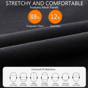 Cubierta facial de pasamontañas de diseño personalizado de alta calidad Cubierta facial de pasamontañas hecha de poliéster ligero - Product Image 5