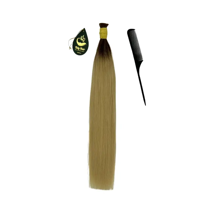 Hot selling High Quality Ombre Straight Bulk Hair 22 inches wholesale hair vendors virgin bundles in bulk genius weft