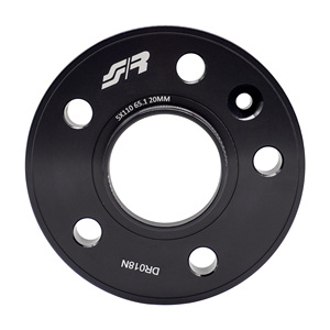 2 espaciadores de rueda negros de 20 mm 5x110 con centro de 65.1 y soporte para buje. - Product Image 2