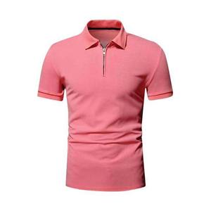 Polo manches courtes zippé pour homme Logo personnalisé et couleur en coton respirant Taille Plus Vêtements pour homme Polos - Product Image 1