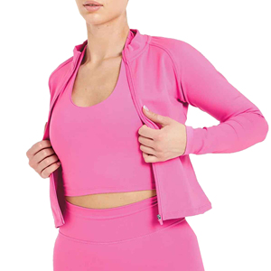 Chaqueta Deportiva de Malla de Poliéster 100% Transpirable de Manga Larga para Mujer, con Bolsillos, para Yoga, Trotar y Correr - Product Image 2
