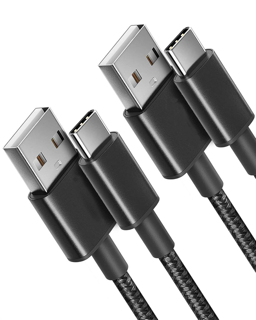 Factory High Quality Pure Copper Nylon Braided Black 3ft USB a to USB C Cable for iPhone 17 Series Samsung Galaxy