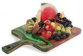 Tabla de cocina de madera y resina de diseñador, tabla decorativa de bajo precio para cocinar todos los días, tabla de cortar de resina hecha a mano única - Product Image 5