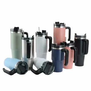 Bouteille de voyage à Double paroi pour café écologique, gobelet classique de voiture, tasse de voyage avec couvercle coulissant