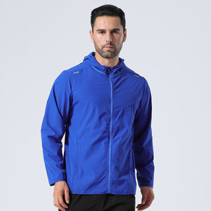 Wholesale Custom Summer Thin Outdoor <b>Jackets</b> <b>Running</b> Hooded Windbreaker Sports <b>Jacket</b> for <b>Men</b> - Product Image 2