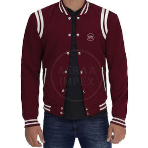 Chaqueta de hombre con logotipo personalizado, estilo Letterman de calidad superior con cuello levantado y manga larga, ropa de moda - Product Image 1