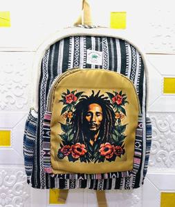 Mochilas y bolsos de noche de cáñamo unisex de diseñador hechos a mano con forro de algodón y cierre de cremallera-Moda sostenible ecológica - Product Image 5