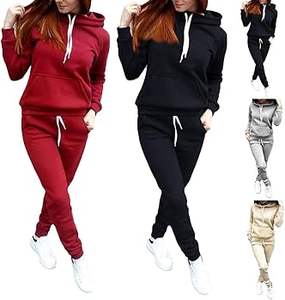 Conjunto Deportivo Informal Transpirable de Forro Polar para Adultos, Talla Grande, con Serigrafía, Chándal de Otoño, Ecológico, de Poliéster/Algodón - Product Image 4