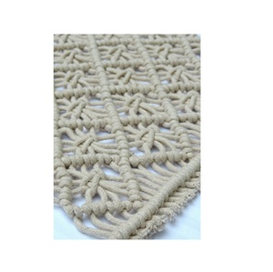 Modern Theme Hot Selling Handmade Cotton Macrame Potholder Fringe Macrame Candle Coaster Woven Placemat for Kitchenware - Product Image 1