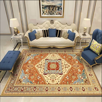 Tapis de sol personnalisé en polaire à grandes fibres, motif floral classique, base antidérapante, pour usage domestique et appartement studio