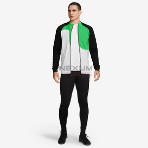 เสื้อแจ็กเก็ตกีฬาแบบซิปรูดตามสั่งของผู้ชายเสื้อกันลมแบบถักมีปกตั้งสำหรับฝึกซ้อมกลางแจ้ง - Product Image 3