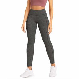 Custom <b>Womens</b> High Elastic Waist Dry Fit <b>Compression</b> <b>Leggings</b> Solid Eco Friendly Lightweight Breathable Full Length Plus Size - Product Image 5