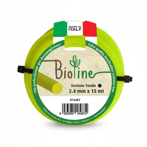 Hilo de nailon amarillo redondo BIOLINE de 2.4mm x 15m para desbrozadora, repuesto para herramientas de jardín Brumar - Product Image 2