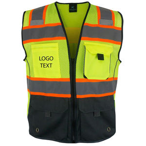 Color personalizado Hi Vis Viz alta visibilidad reflectante seguridad chalecos chaqueta ropa de trabajo chalecos al por mayor - Product Image 3