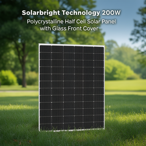 แผงโซลาร์เซลล์โพลีคริสตัลไลน์แบบฮาล์ฟเซลล์ 200 วัตต์ ยี่ห้อ Solarbright Technology พร้อมกระจกปิดด้านหน้า - Product Image 3