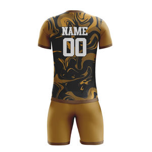 Ensemble d'uniformes de football personnalisés, motif de conception personnalisé, graphiques, noms et numéros des joueurs, 100% polyester respirant, t-shirt - Product Image 2