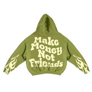 Survêtement en polaire personnalisé pour hommes avec broderie en détresse pantalon de survêtement évasé à capuche ensemble pour l'hiver survêtement surdimensionné - Product Image 6