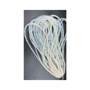 Meilleure qualité perles de pierre rondelle à facettes opale éthiopienne naturelle de qualité supérieure taille personnalisée 17 pouces brin 42 carats environ - Product Image 2