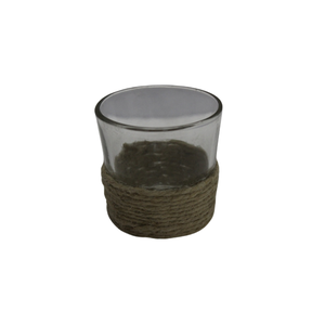 Pot à bougie votif en verre/canne décoratif antique de couleur noire au design moderne pour la fête à la maison et la table en gros en vrac - Product Image 3