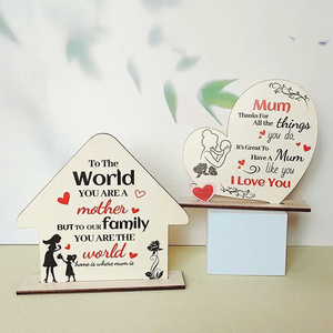 Delarchi ศิลปะพื้นบ้านหรูหราสไตล์ไม้การศึกษาของเล่นพิเศษสำหรับวันแม่วันของตกแต่งโต๊ะงานฝีมือไม้กล่องไม้ป้ายติดผนัง - Product Image 6