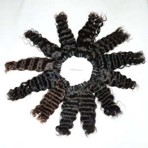 ผมต่อจากคนบริสุทธิ์ผมธรรมชาติแบบไม่ผ่านการทำผมลอนแบบลอนผมสไตล์ผมอินเดีย - Product Image 1