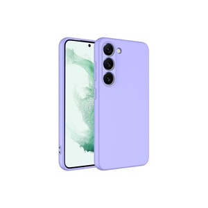Étui en silicone liquide Mara Premium Lavender pour Samsung Galaxy S23, anti-traces de doigts, coque arrière protectrice souple, antichoc - Product Image 1