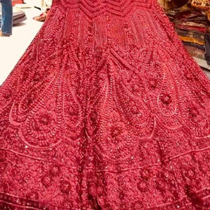 ชุดแต่งกายสำหรับเจ้าสาวดีไซน์ใหม่ปักลาย Chine sequine lehengas ทำงานกับ duppata - Product Image 1