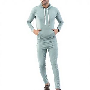 OEM Personnalisé 100% Coton Survêtement de Sport pour Hommes Respirant à Capuche Jogging Running Training Suit Solid Pattern Winter Track Suit - Product Image 1