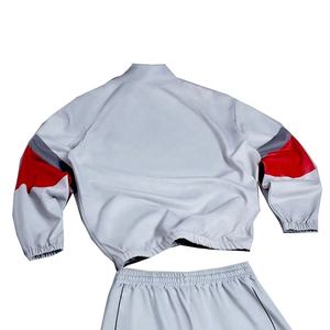 Men's High Quality Winter Two-Piece Set Breathable <b>Zip</b>-<b>Up</b> <b>Jacket</b> Reflective Stripe Solid Cotton Track Pants Plus Eco-Friendly - Product Image 4