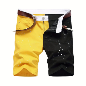 2025 New Hot Custom Made Men's Straight Knitted Two-Tone <b>Denim</b> Shorts 100% Cotton Eco-Friendly Casual Summer High Quality Custom - Product Image 1